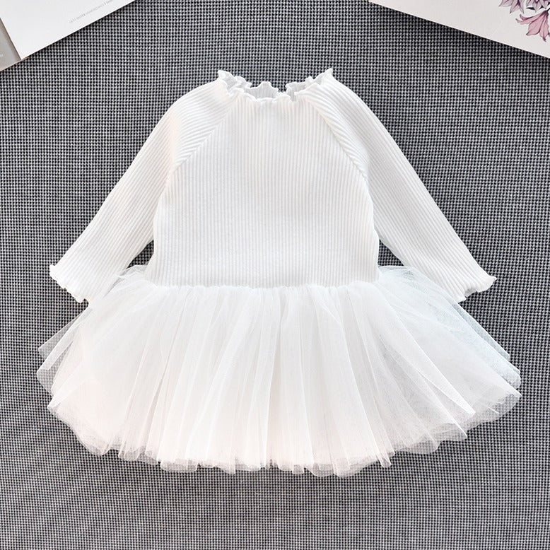 white long sleeve tutu dress Coco Tweed Jacket & Tutu Dress Set