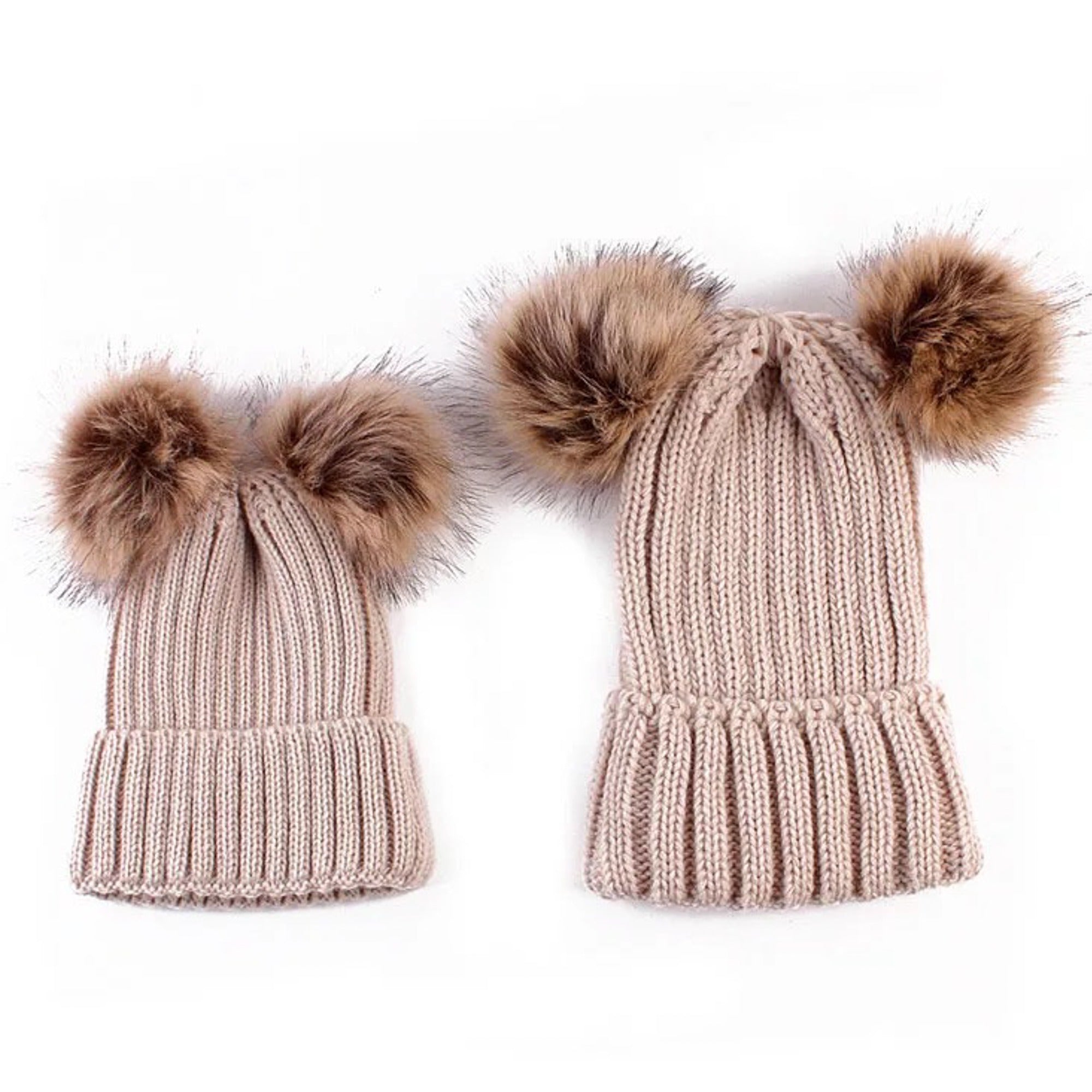 Mommy & Me Pompom Beanies - Meadow Ivy