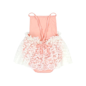 Princess Lace Romper & Bow Headband