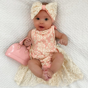 Princess Lace Romper & Bow Headband
