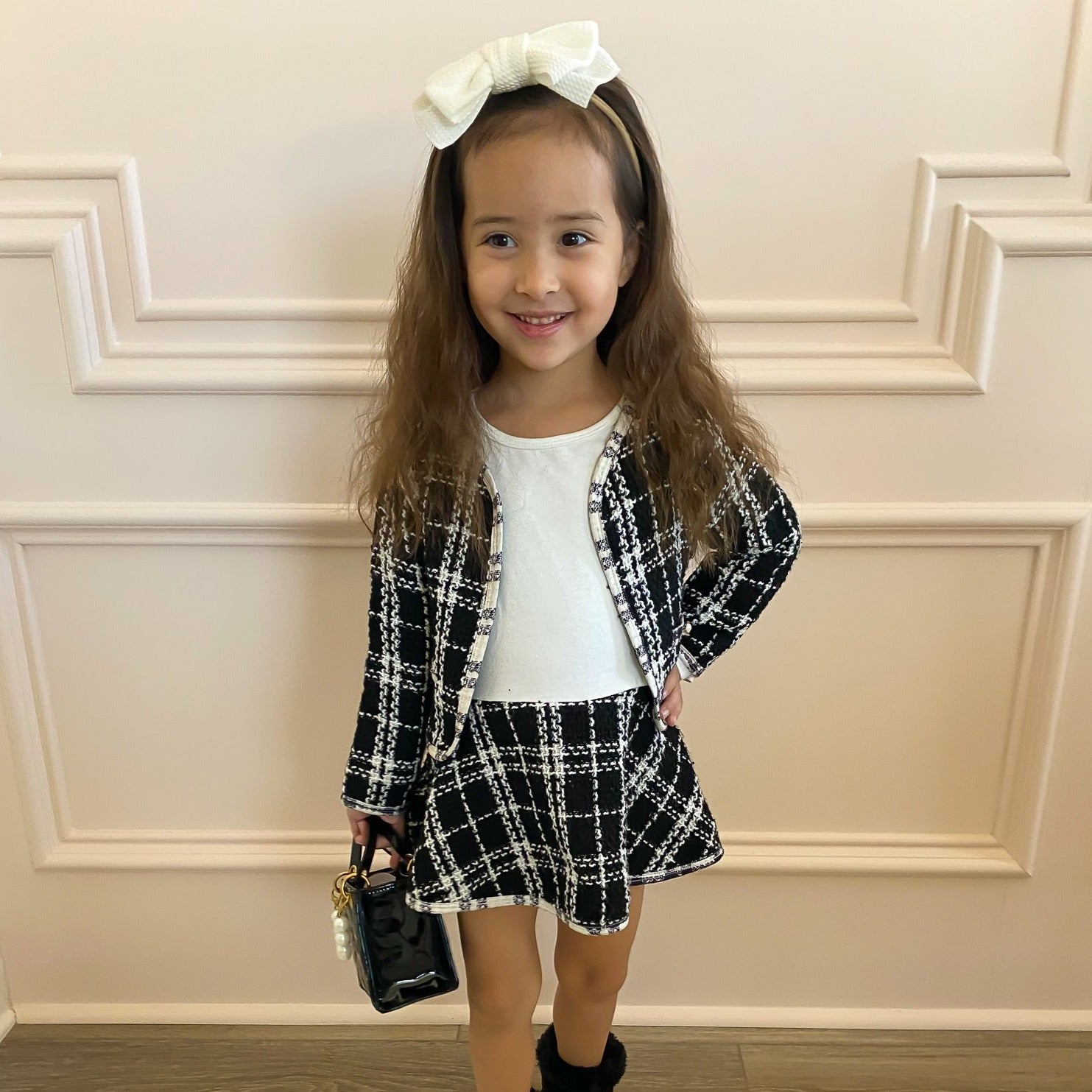 black and white tweed dress Audrey Tweed Dress and Jacket