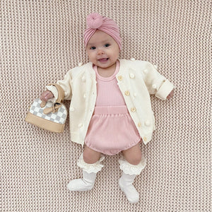 baby popcorn pom pom sweater milan checkered mini purse donut turban ruffle socks