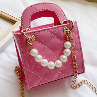 pink chanel pearl bag strap