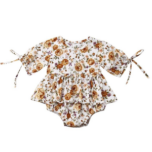 Golden Ivy Ruffle Romper