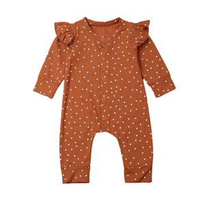 Pumpkin Spice Dot Romper