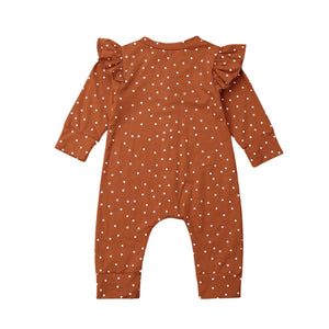 Pumpkin Spice Dot Romper