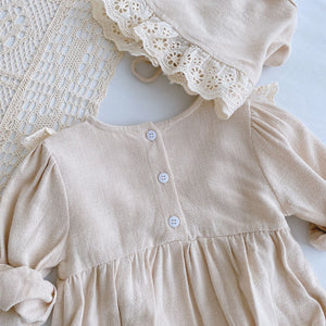 Vintage Eyelet Romper w/Bonnet Set