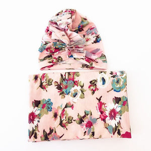 Swaddle Blanket & Matching Turban Set