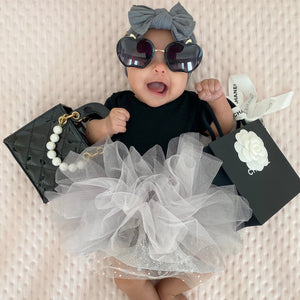 Paris Quilted Mini Girl's Purse with pearls