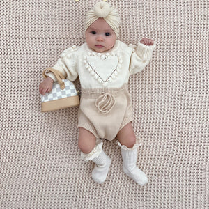 Hearts Sweater Romper