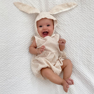 Gingham Bunny Romper Set