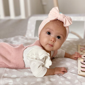 grace blush pink headband baby 
