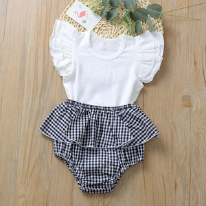 Gingham Bloomer Set