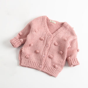 Chunky Pom Cardigan