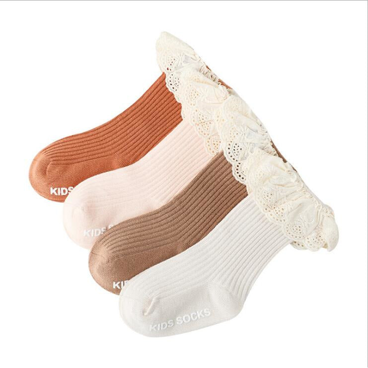 Ruffle Eyelet Socks
